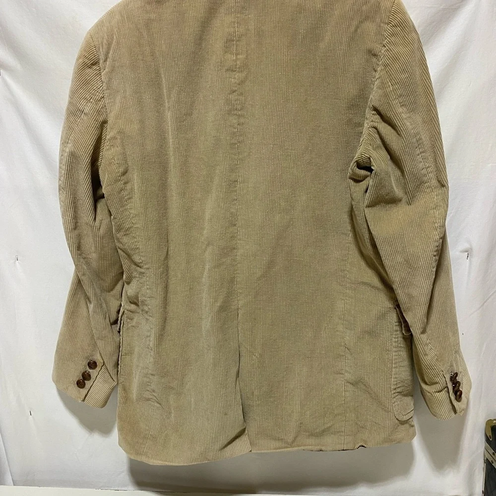 Brooks Brothers Vintage Mens Tan Corduroy Blazer, Flawed, Size 42R??